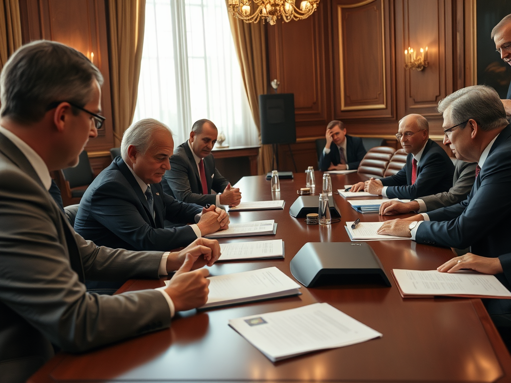 Заседание Правительства Республики Вестина под председательством Президента