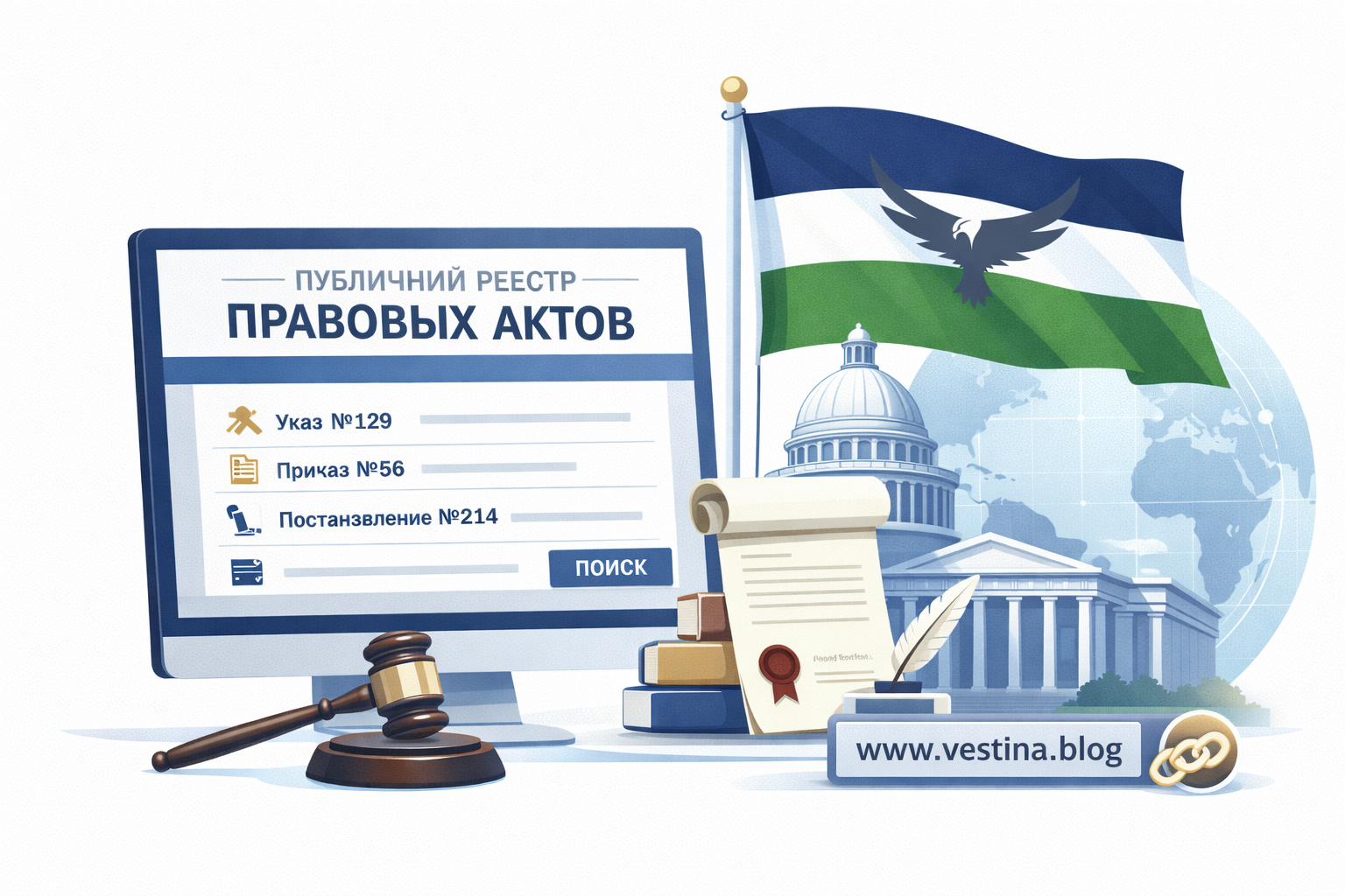 В Республике Вестина запущен Публичный реестр правовых актов